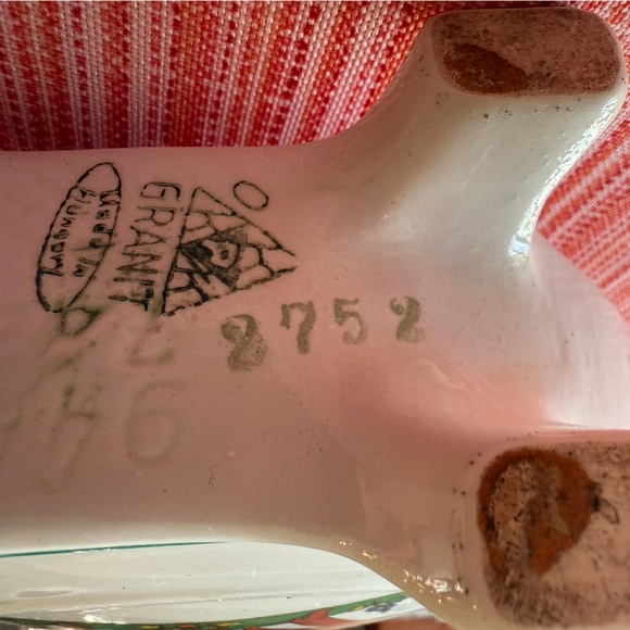 Pair of Vintage Granit Hungary Pottery Folk Art Flasks - Picture 4 of 9